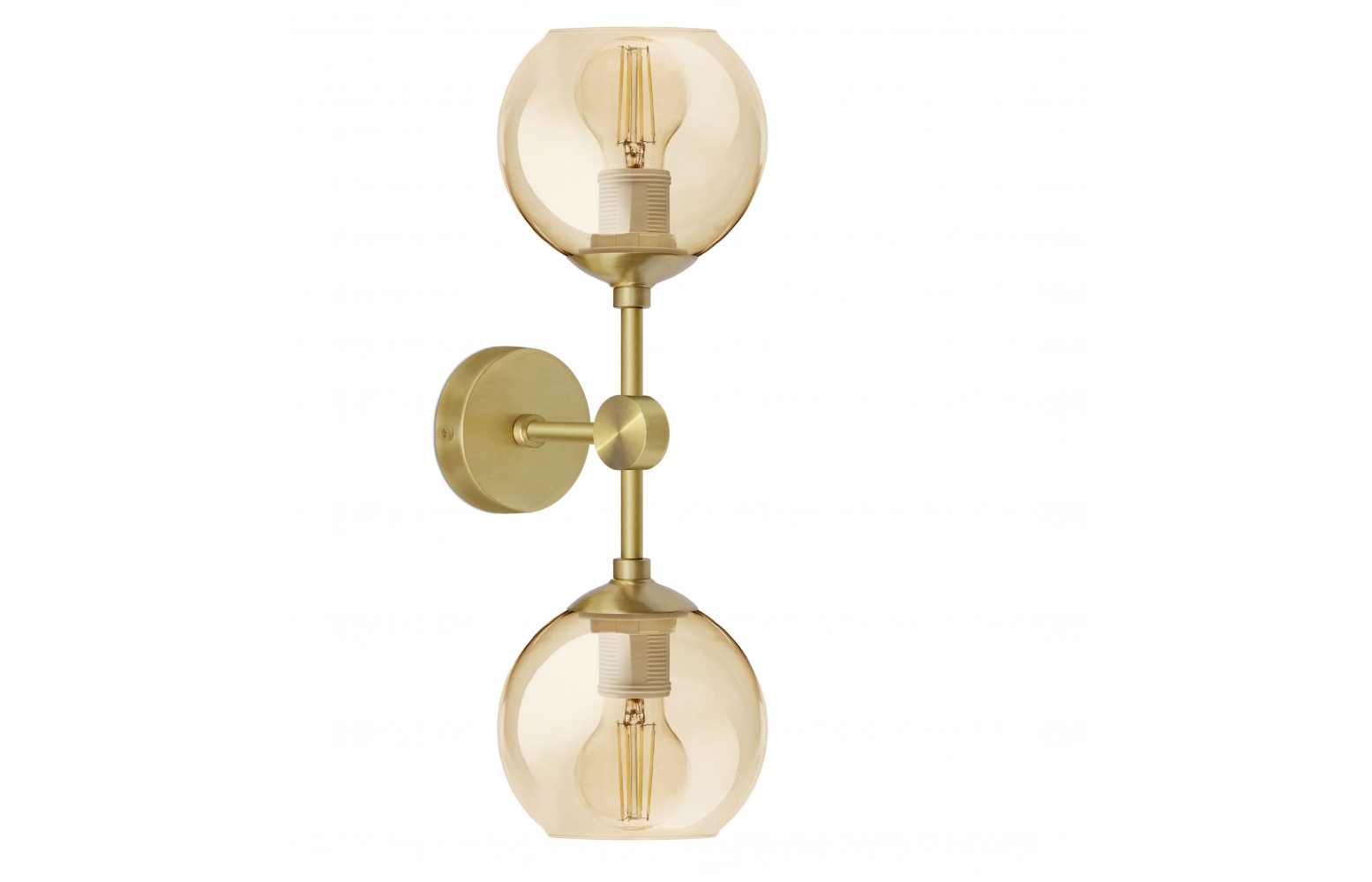 Złoty kinkiet z dwoma kloszami GB-K2T