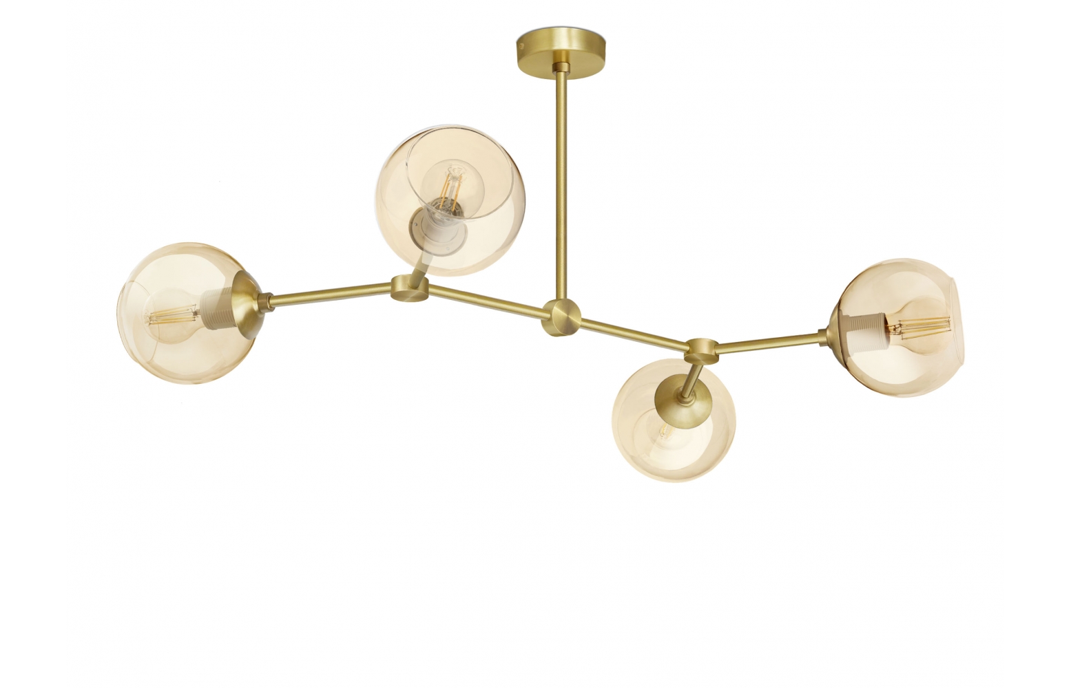 Złota mosiężna lampa do salonu lub pokoju GB-S4T