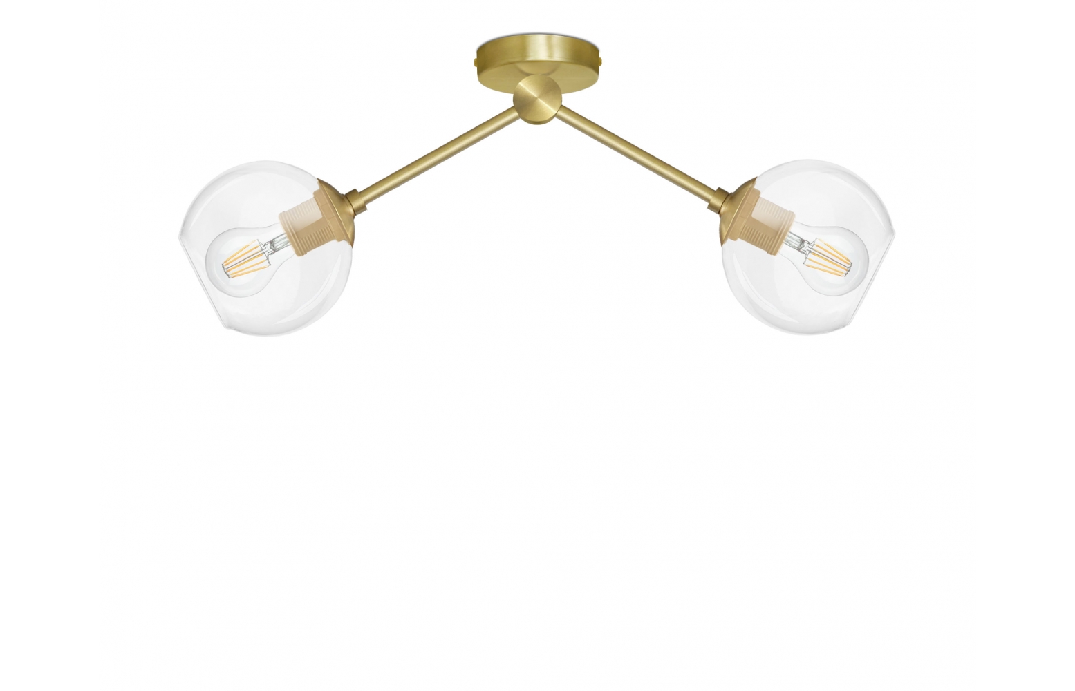Krótka lampa sufitowa z dwoma kloszami GT-S2K