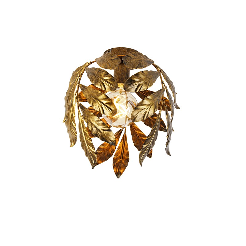 QAZQA Vintage lampa sufitowa antyczne złoto 30 cm - Linden