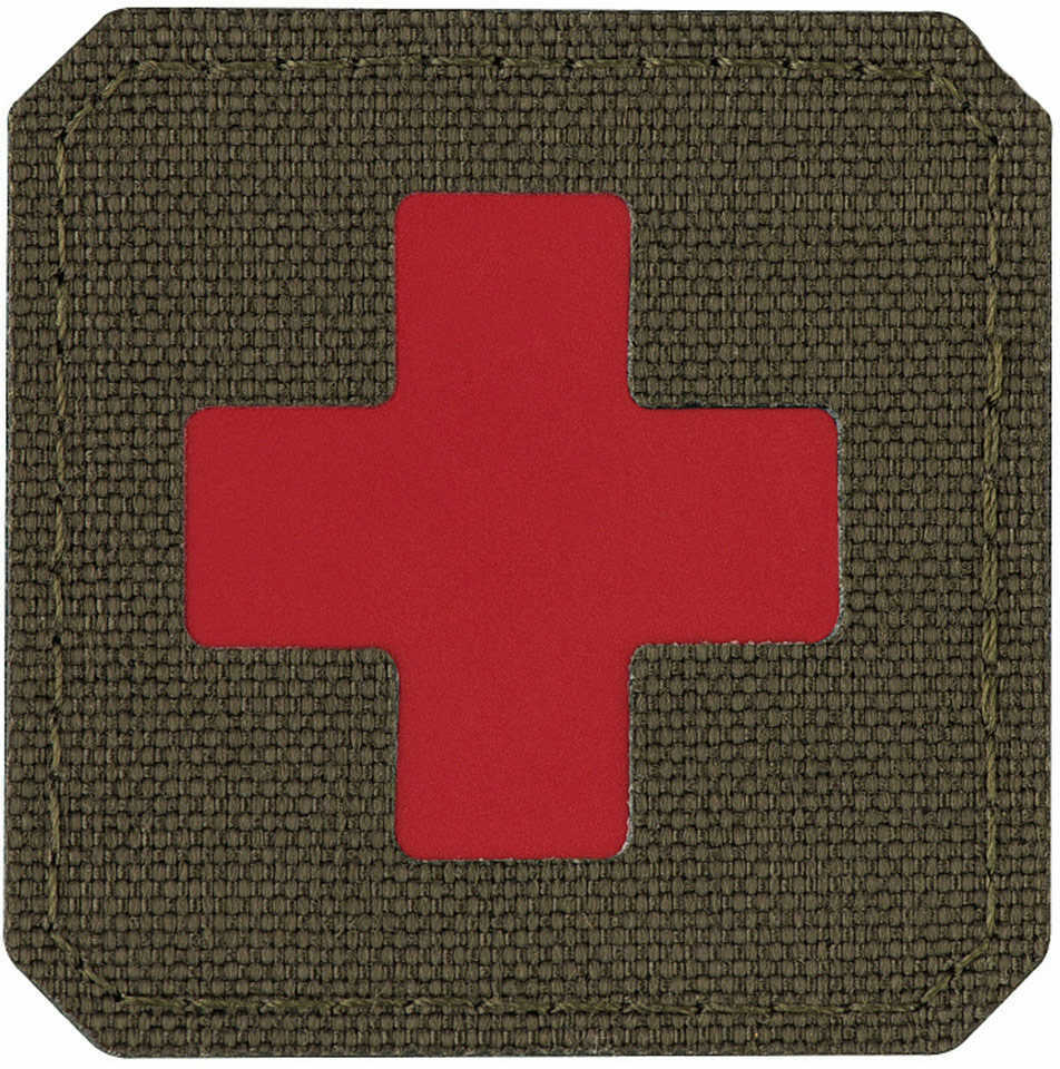 Naszywka medyczna M-Tac Medic Cross Laser Cut - Ranger Green/Red (51122323)