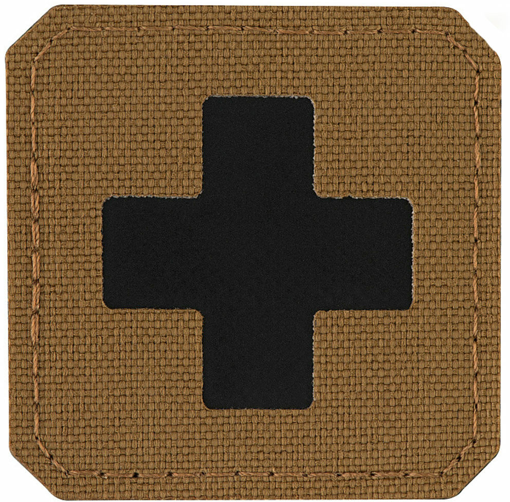 Naszywka medyczna M-Tac Medic Cross Laser Cut - Coyote/Black (51122502)