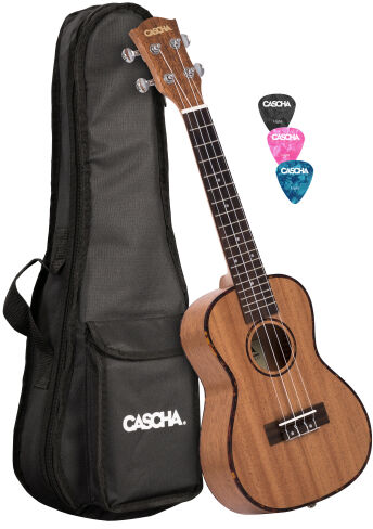 Cascha HH 2035 Premium Mahogany Concert Ukulele Set