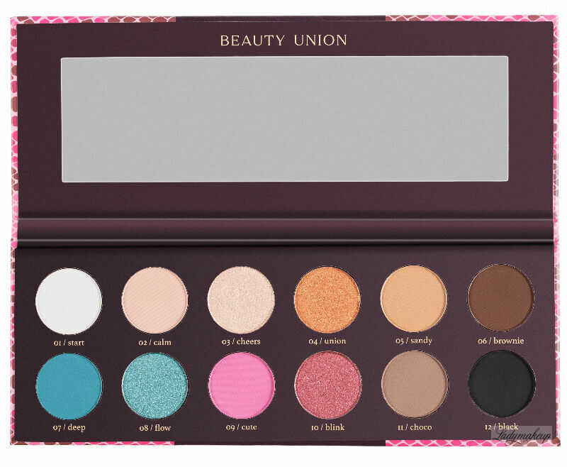 Beauty Union - Palette No.1 - Paleta 12 cieni do powiek - 12 x 2-2,5 g