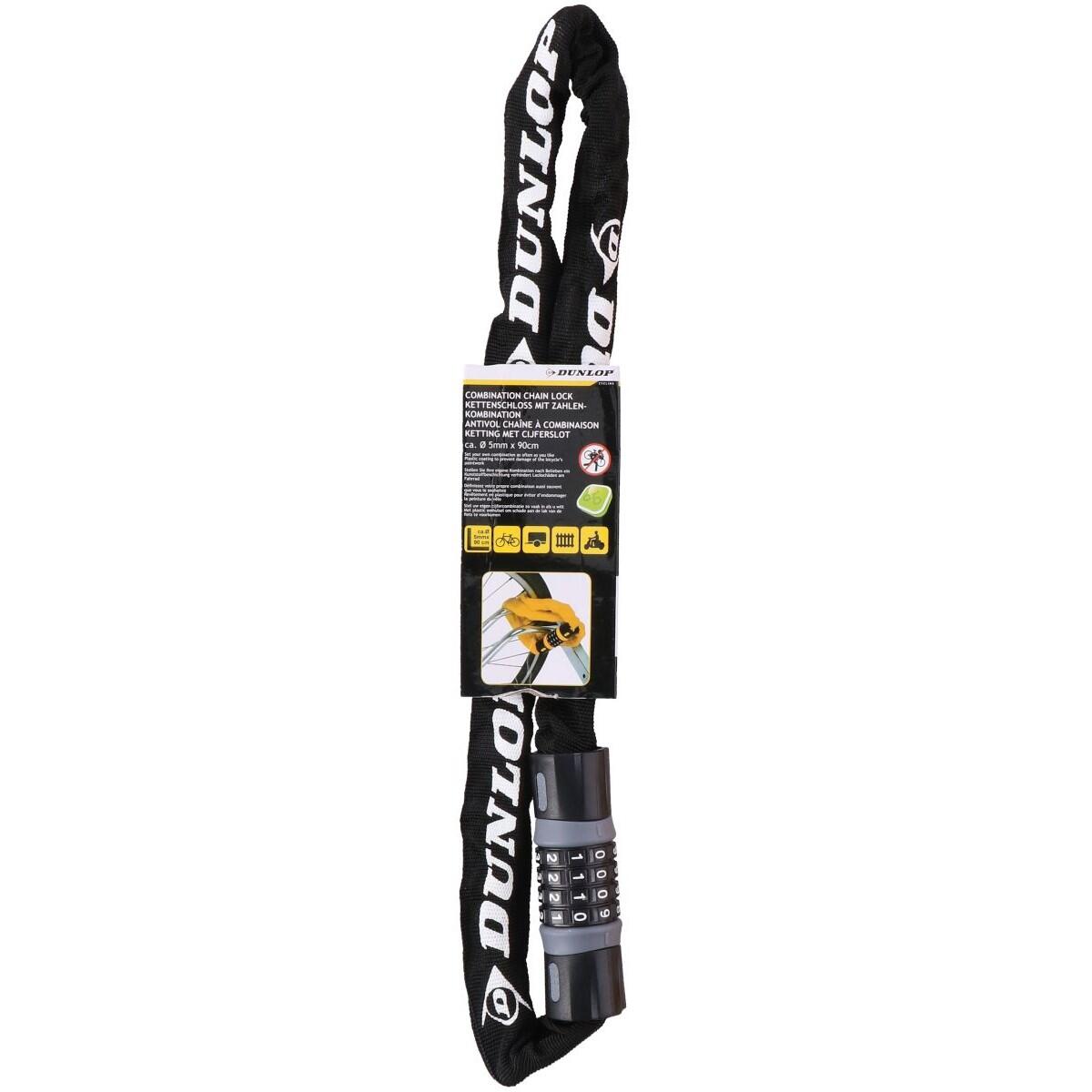 DUNLOP Zapięcie rowerowe DUNLOP 1042961 Łańcuch Czarny
