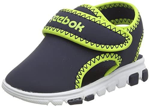 Reebok Dziecięcy chłopięcy Wave Glider III sandały sportowe, Vector granatowy/kwasowo-żółty/FTWR biały, 7,5 UK dziecko