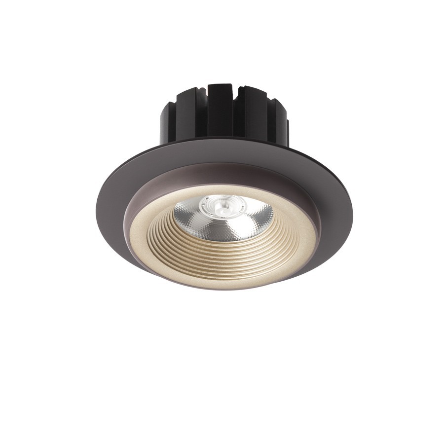 Redlux oprawa sufitowa LED Sharm R I 10W 900lm 3000K 24° perłowo-złota/brąz 11,5cm wpuszczana R13236