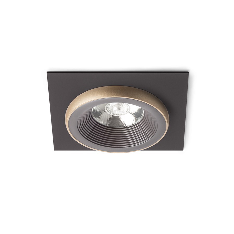 Redlux oprawa sufitowa LED Sharm SQ I 10W 900lm 3000K 24° brąz/perłowo-złota wpuszczana R13252