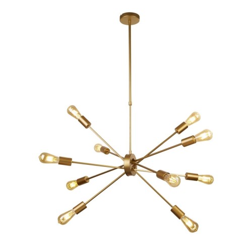 Alpha lampa wisząca 10-punktowa złota 29010-10GO