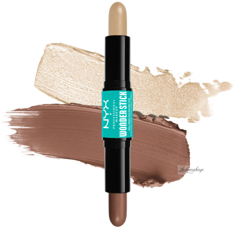 NYX Professional Makeup - WONDER STICK - DualEnded Face Shaping Stick - Sztyft do konturowania twarzy - 2x4 g - 02 UNIVERSAL LIGHT