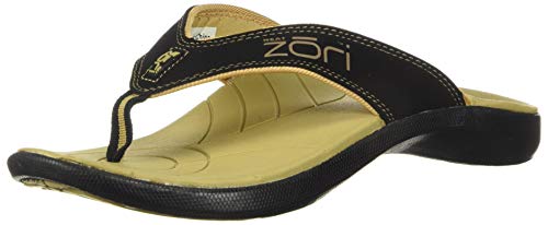 Neat Feat Męskie klapki japonki Zori Sport Orthotic Slip-On, Czarny opalenizna - 40 EU