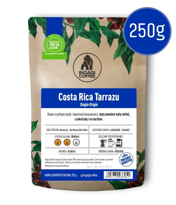 Kawa ziarnista Ingagi Coffee Costa Rica Tarrazu 250g