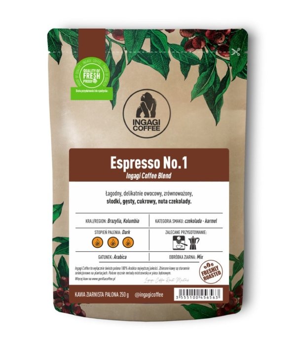 Kawa ziarnista Ingagi Coffee Espresso No 1 250g