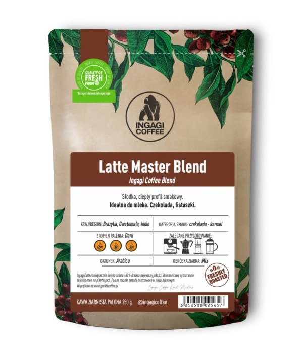 Kawa ziarnista Ingagi Coffee Latte Master Blend 250g