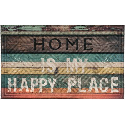 MULTI-DECOR Wycieraczka wewnętrzna HAPPY PLACE 75 x 45 cm MULTI-DECOR