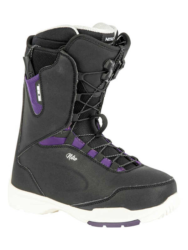 Nitro SCALA TLS BLACK/PURPLE damskie buty snowboardowe - 38EUR