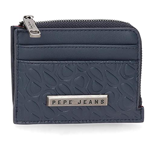 Pepe Jeans Essence Niebieski pokrowiec na karty 11,5 x 8 x 1,5 cm, skóra PU, niebieski, etui na karty, NIEBIESKI, Etui na karty