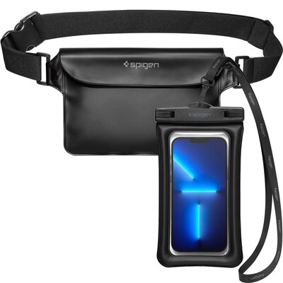 Zestaw wodoodporny SPIGEN A621 Saszetka + Etui Czarny DARMOWY TRANSPORT