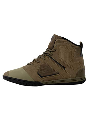 Gorilla Wear Buty kulturystyki Troy High Tops – czarne/czerwone – do uprawiania sportu, na co dzień, do treningu, sznurowadła z logo, wygodne, bardzo mocne trzymanie dla mężczyzn, zielony, 40 EU