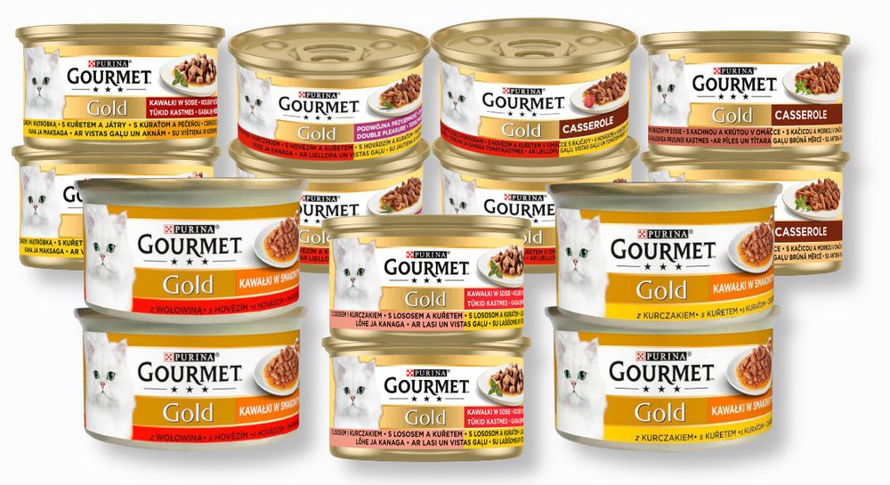 Purina Gourmet Gold w sosie mix 7 smaków 14x85g