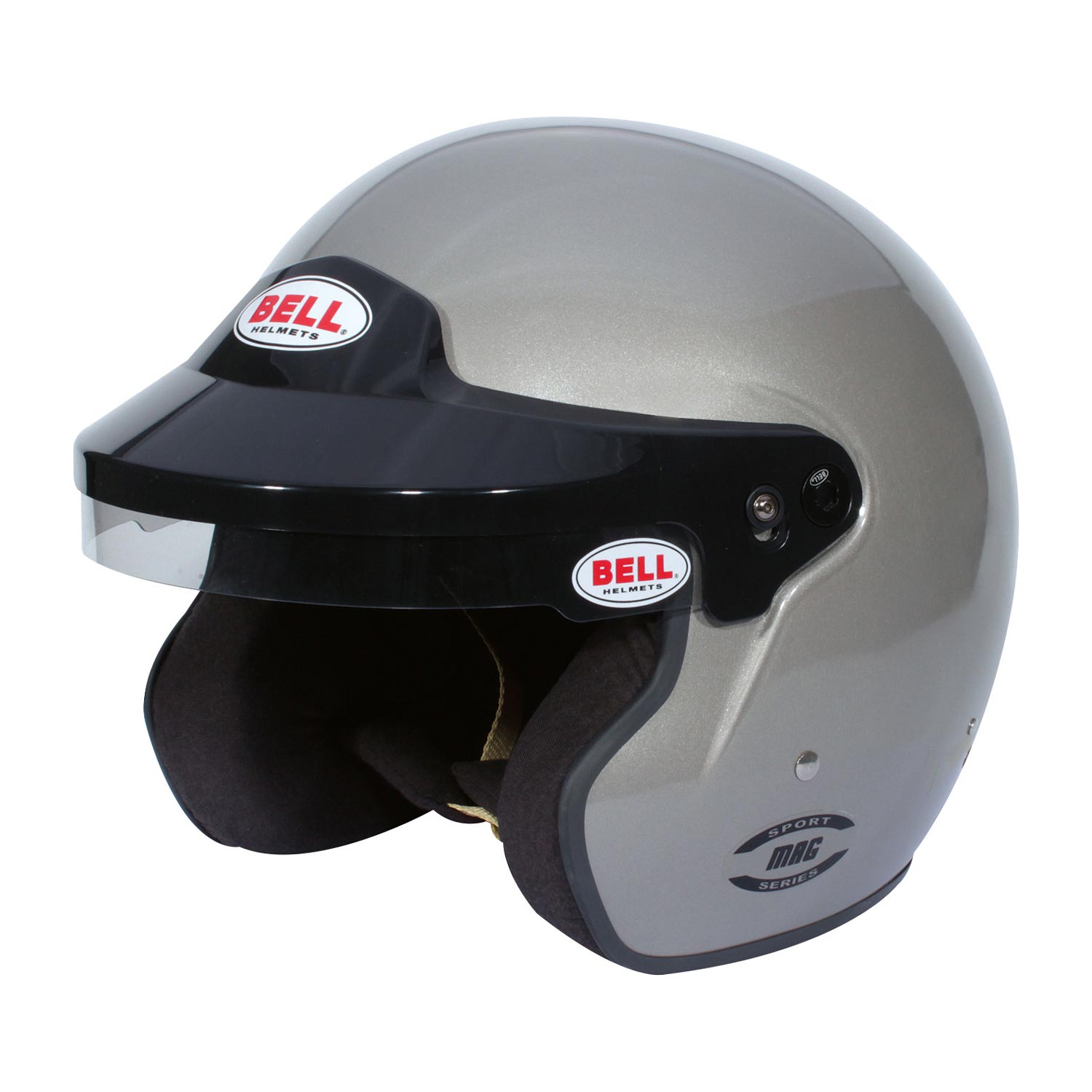 Kask otwarty Bell MAG srebrny (homologacja FIA)