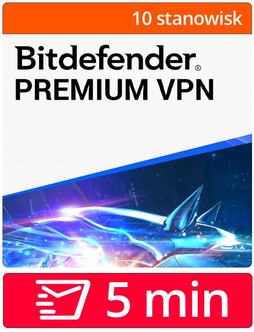 Bitdefender Premium VPN (10 stanowisk, 12 miesięcy)