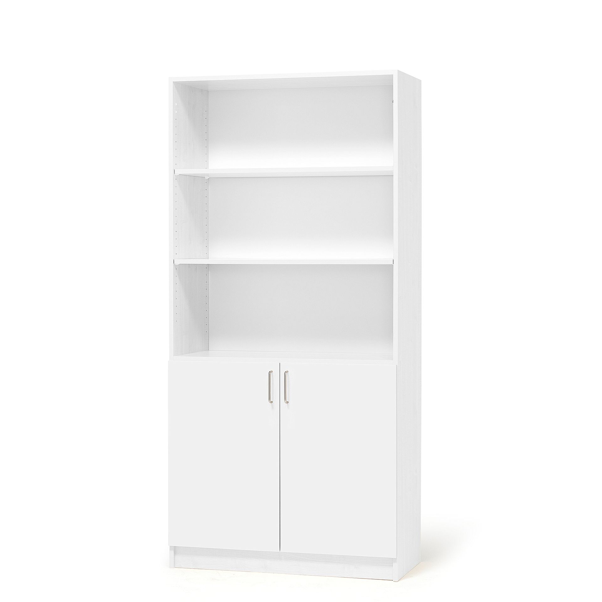 Szafa THEO, 2 drzwi / półki, 2100x1000x320 mm, biały