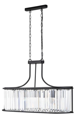 Victoria lampa wisząca 5-punktowa czarna 8095-5BK