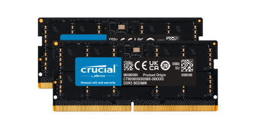 RAM 64GB kit (2x 32GB) Crucial SO-DIMM DDR5 4800MHz PC5-38400 | CT2K32G48C40S5