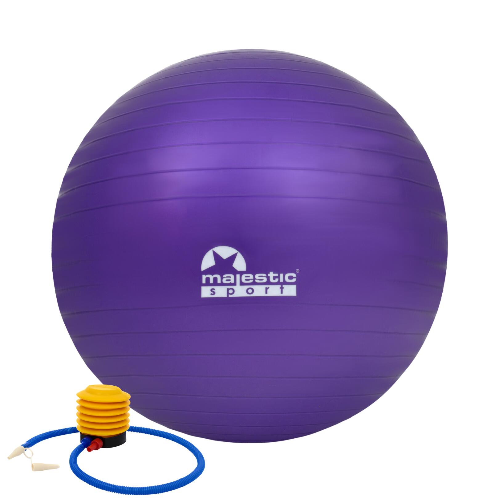 Majestic Sport Piłka gimnastyczna 65 cm Majestic Sport fioletowa z pompką GVP5028/V