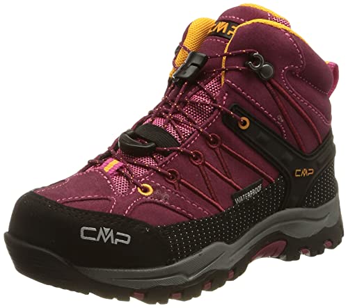 CMP Unisex dziecięce buty trekkingowe Rigel Mid Trekking Shoe Wp, Bouganville Goji, 31 EU