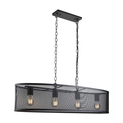 Searchlight Lampa wisząca Fishnet czarna, długość 91cm