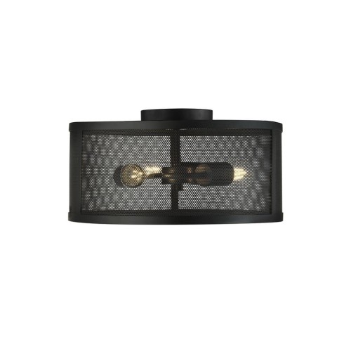 Searchlight Lampa sufitowa Fishnet z metalu, czarna