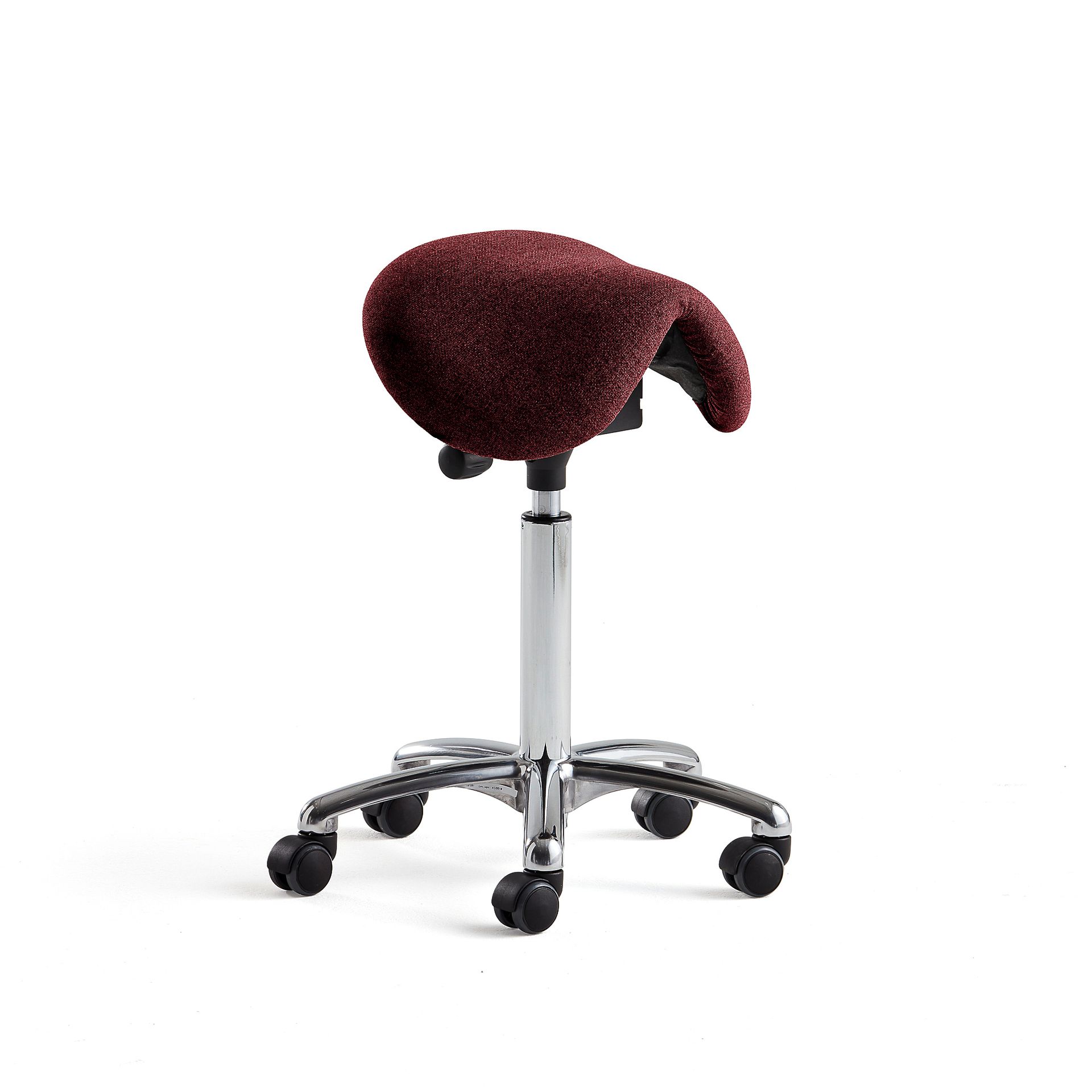 AJ Produkty Stołek siodłowy DERBY, tkanina, burgund