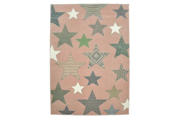 DYWAN NOWOCZESNY PASTEL/DREAM 160x230 GWIAZDY RÓŻOWY