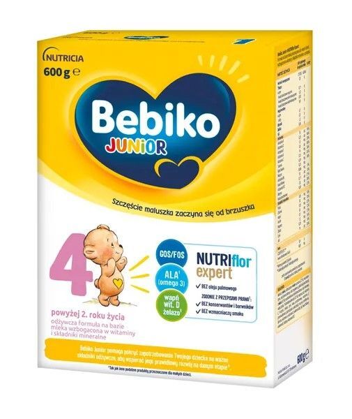 Bebiko Junior 4 Odżywcza formuła na bazie mleka dla dzieci powyżej 2. roku życia 600 g