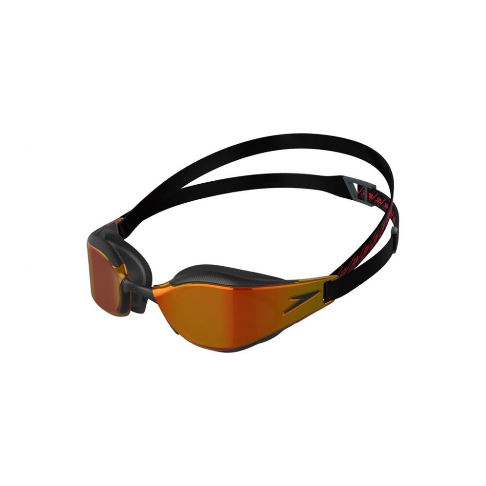 Speedo Fastskin Hyper Elite Mirror Goggles, black/dragon fire/gold 2021 Okulary do pływania 68-12818F977-OSFA
