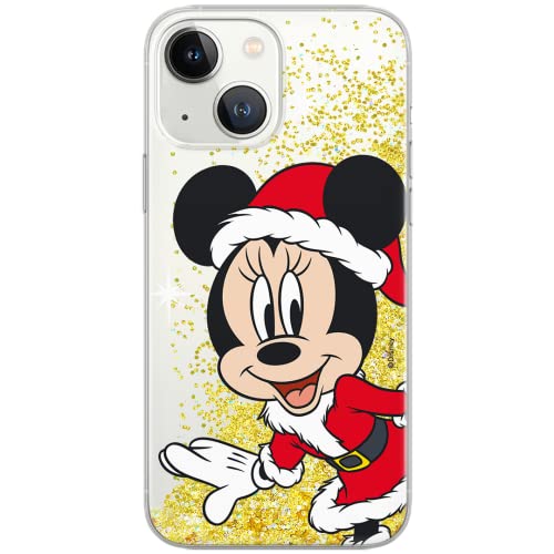 ERT GROUP etui na telefon Apple Iphone 13, case oryginalny i oficjalnie licencjonowany przez Disney, wzór Minnie 062, optymalnie dopasowane, z efektem płynnego brokatu