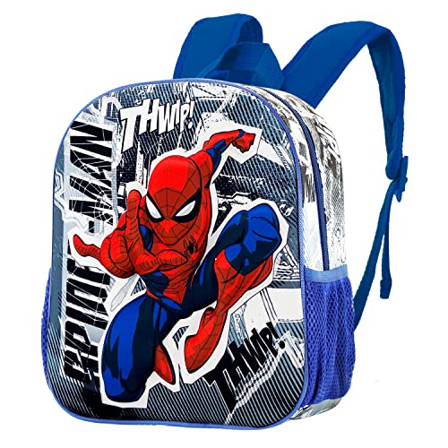 Spiderman Jumping-KMały plecak 3D, szary, szary, Mały plecak 3D Jumping