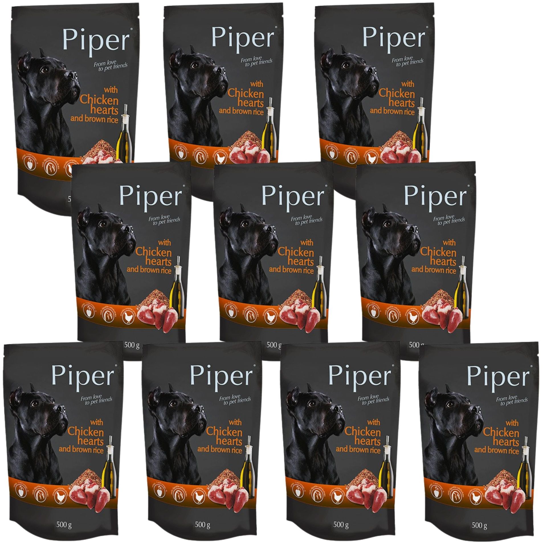 PIPER Saszetka Serca Kurczaka z Ryżem 10szt 500g