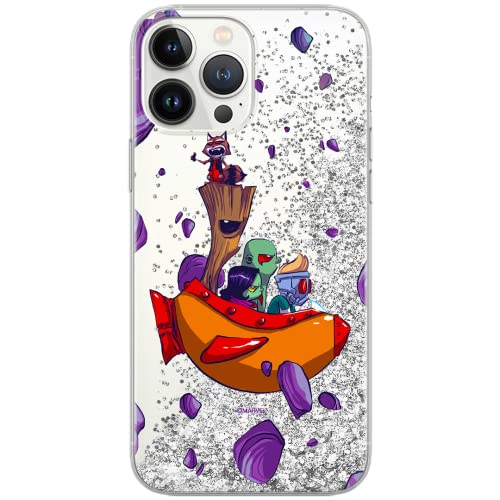 ERT GROUP etui na telefon Apple Iphone 12 Mini, case oryginalny i oficjalnie licencjonowany przez Marvel, wzór Guardians of the Galaxy 010, optymalnie dopasowane, z efektem płynnego brokatu