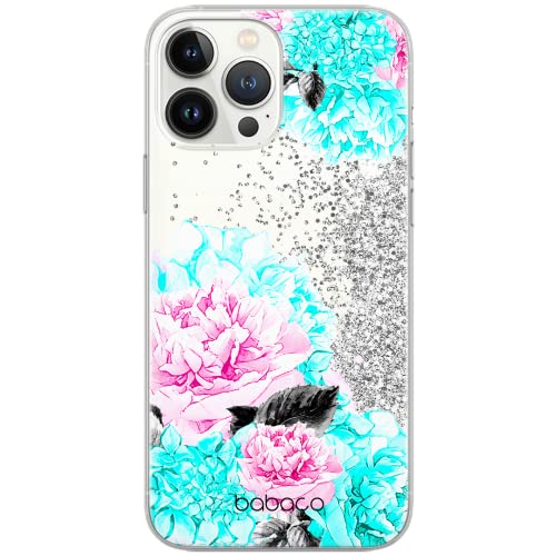 ERT GROUP etui na telefon Apple Iphone XS, case oryginalny i oficjalnie licencjonowany przez Babaco, wzór Flowers 002, optymalnie dopasowane, z efektem płynnego brokatu