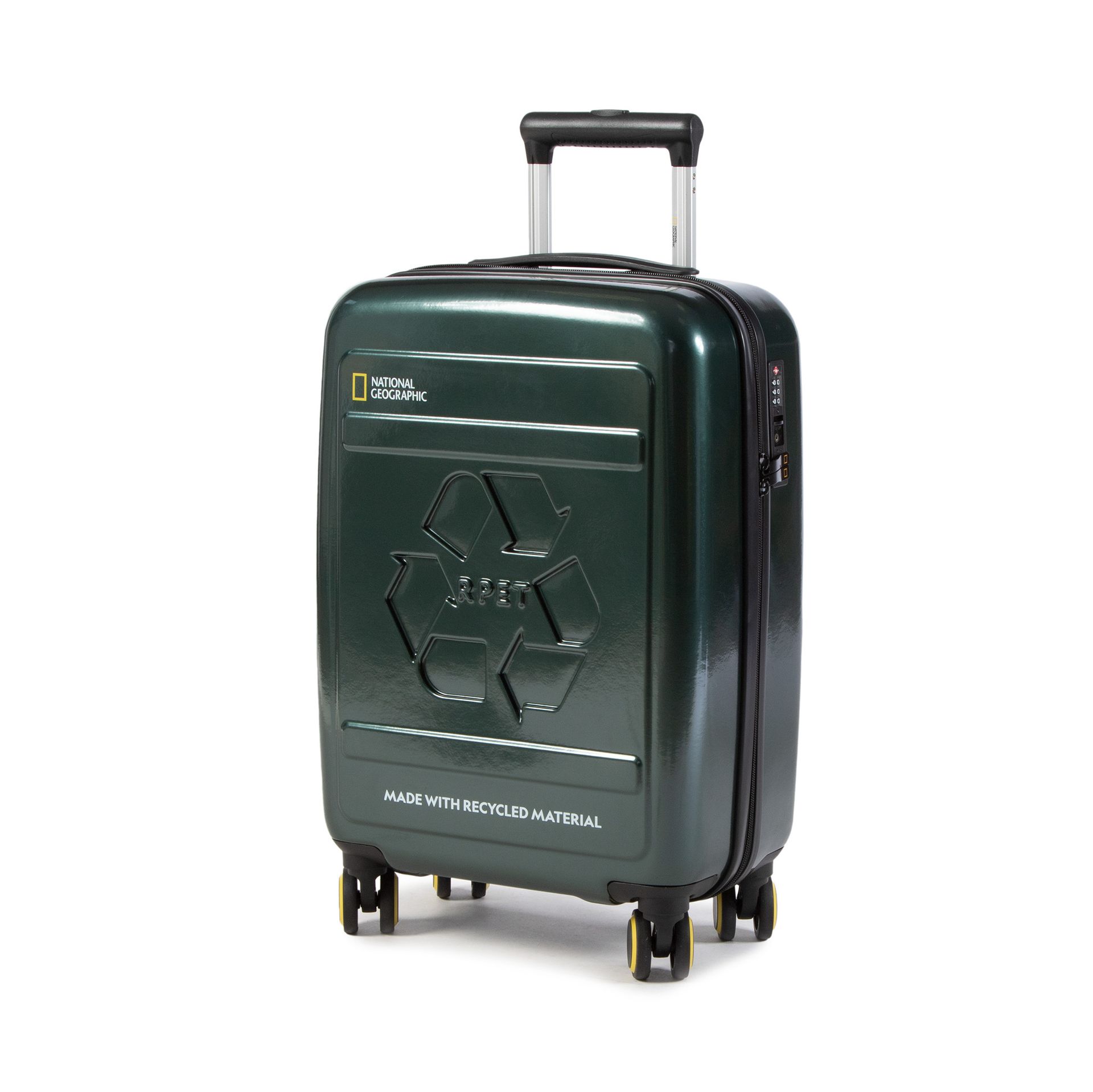 Mała Twarda Walizka NATIONAL GEOGRAPHIC - Small Trolley N205HA.49.17 Dk. Green