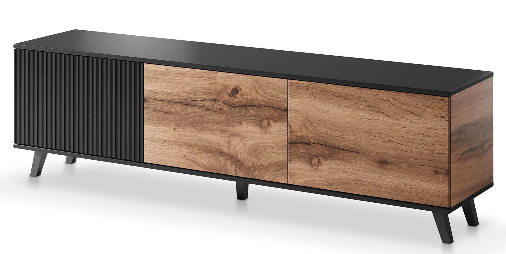 Nowoczesna szafka pod telewizor z lamelami N8-T38