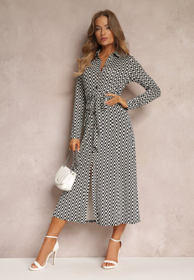 Czarna Sukienka Rozkloszowana Nobo