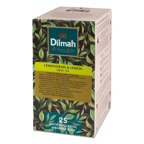 Dilmah Green Tea Lemongrass i Lemon 25 kopert
