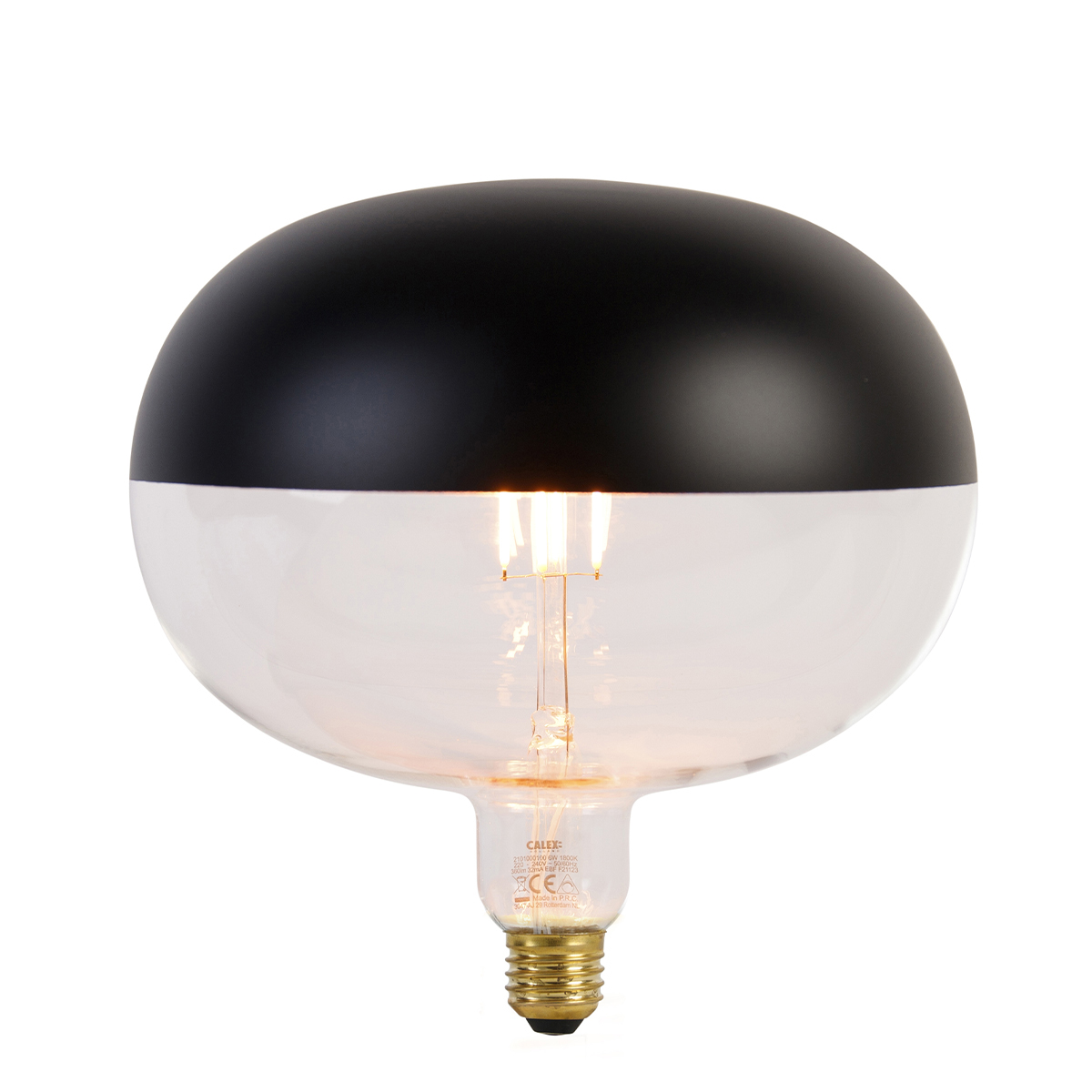 Calex E27 ściemnialna głowica lampy LED lustro czarna 6W 360 lm 1800K