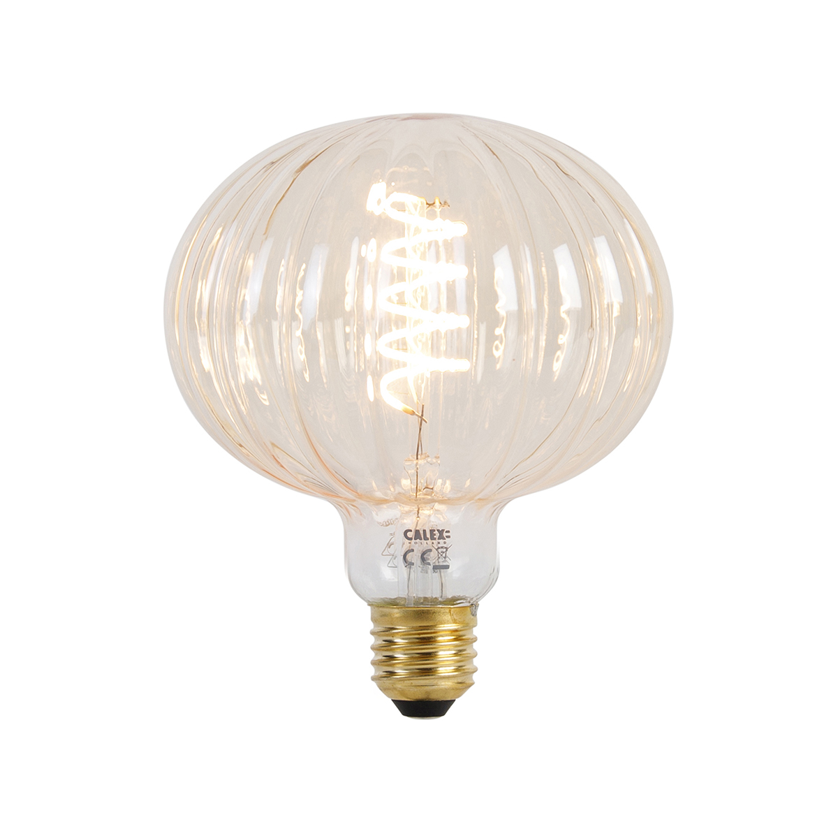 Calex Żarówka LED E27 ściemnialna G125 bursztynowa 4W 200 lm 2000K