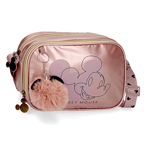 Disney Mickey Outline torba na ramię, dwie przegródki, różowa, 23 x 17 x 8 cm, poliester