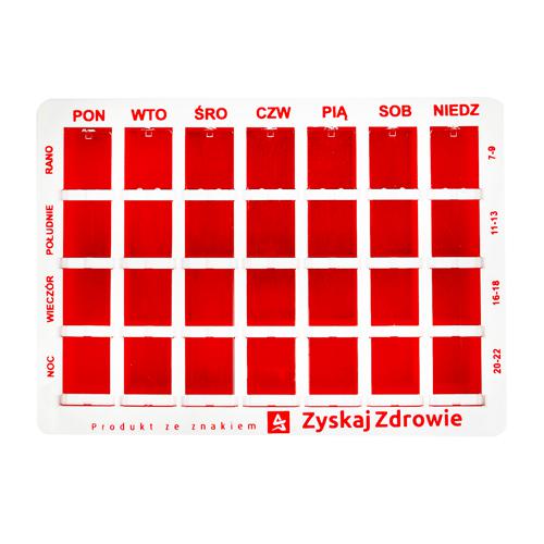 ZYSKAJ ZDROWIE Kasetka do dawkowania leków tygodniowa, 1 szt.